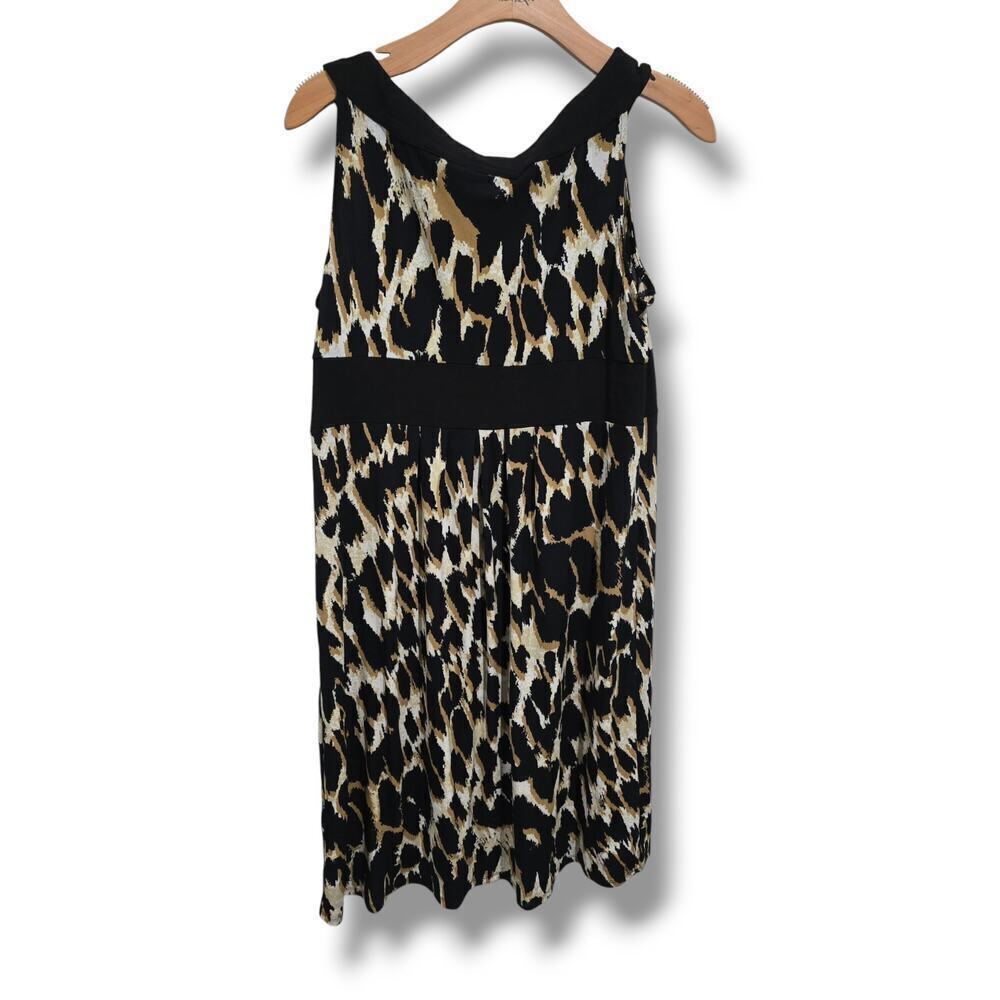 Axcess by Liz Claiborne Women’s Animal Print Sleeveless Empire Waist Dress Large - Picture 3 of 8